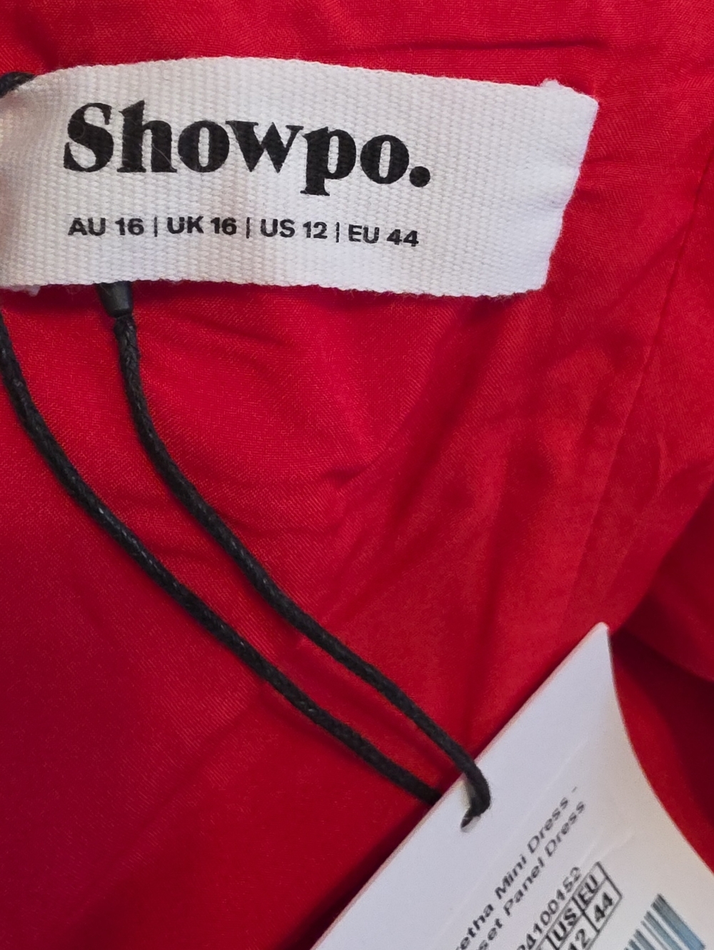 Showpo Aretha Mini Dress Corset Panel Dress Red Size 12 New - Picture 9 of 12